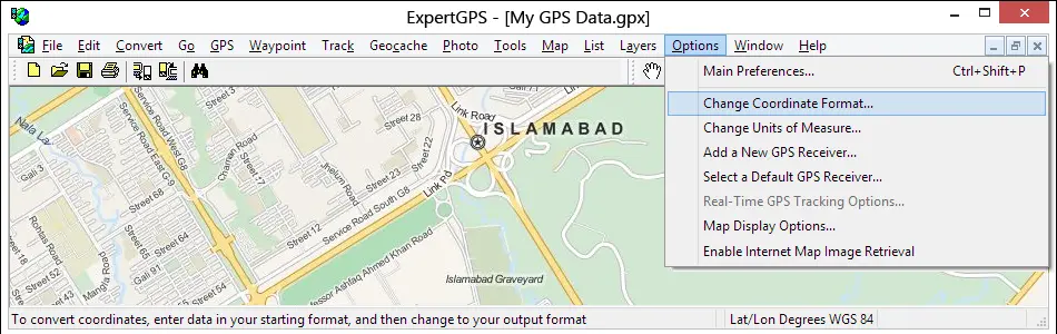 Pakistan coordinates -